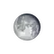 Abnehmender Mond mit Horizont