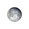 Abnehmender Mond mit Horizont