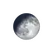 Zunehmender Mond mit Horizont