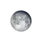 Abnehmender Mond mit Horizont