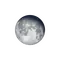 Abnehmender Mond mit Horizont