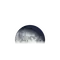 Abnehmender Mond mit Horizont