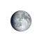Zunehmender Mond mit Horizont
