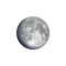 Zunehmender Mond mit Horizont