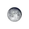 Abnehmender Mond mit Horizont