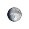 Zunehmender Mond mit Horizont