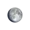 Zunehmender Mond mit Horizont