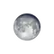 Abnehmender Mond mit Horizont