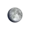Zunehmender Mond mit Horizont
