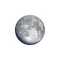 Zunehmender Mond mit Horizont