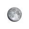 Zunehmender Mond mit Horizont