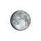 Zunehmender Mond mit Horizont