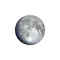 Zunehmender Mond mit Horizont
