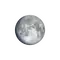 Zunehmender Mond mit Horizont