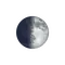 Zunehmende Sichel mit Horizont