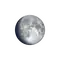 Zunehmender Mond mit Horizont