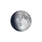 Zunehmender Mond mit Horizont