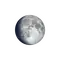 Zunehmender Mond mit Horizont
