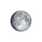 Zunehmender Mond mit Horizont