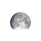 Zunehmender Mond mit Horizont