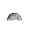 Zunehmender Mond mit Horizont