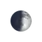 Zunehmende Sichel mit Horizont