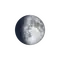 Zunehmender Mond mit Horizont