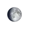 Zunehmender Mond mit Horizont