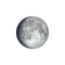 Zunehmender Mond mit Horizont