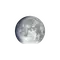 Zunehmender Mond mit Horizont