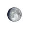 Zunehmender Mond mit Horizont