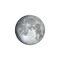 Zunehmender Mond mit Horizont
