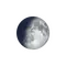Zunehmender Mond mit Horizont