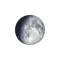 Zunehmender Mond mit Horizont