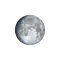 Zunehmender Mond mit Horizont