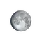 Zunehmender Mond mit Horizont