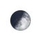 Zunehmende Sichel mit Horizont