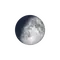 Zunehmender Mond mit Horizont