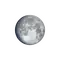 Zunehmender Mond mit Horizont