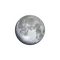 Zunehmender Mond mit Horizont