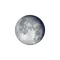 Abnehmender Mond mit Horizont