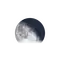 Abnehmender Mond mit Horizont
