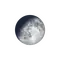Zunehmender Mond mit Horizont