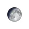 Zunehmender Mond mit Horizont