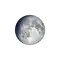 Zunehmender Mond mit Horizont