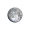 Zunehmender Mond mit Horizont