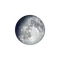 Zunehmender Mond mit Horizont