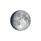 Zunehmender Mond mit Horizont