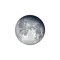 Abnehmender Mond mit Horizont