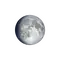 Zunehmender Mond mit Horizont